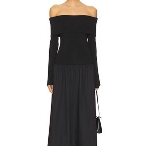 REVOLVE Black Off-Shoulder Dress